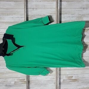 Crown & Ivy Dress collard Shirt Dress Green Size Small Terry Cloth